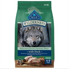 Blue Buffalo Wilderness High Protein Duck Recipe Dry Dog Food 4.5 lb