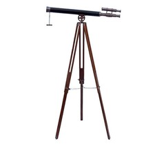 Antico telescopio nautico in ottone fatto a mano strumento marittimo...