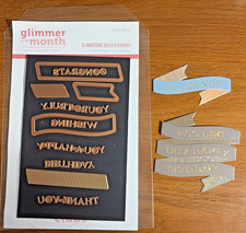 Spellbinders Glimmer of the Month BUILD A BANNER 8 Foil plates 3 cutting dies