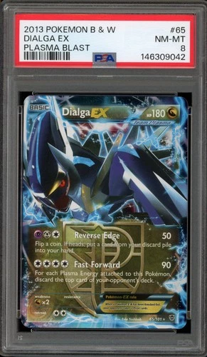 Pokemon Dialga EX Plasma Blast Holo Ultra Rare #65 PSA 8