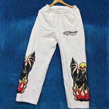 Ed Hardy White Joggers Size Large