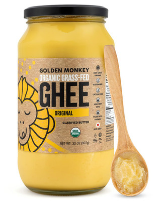 Grass Fed Ghee Clarified Butter for Energy, Gut, and Immune Health Support   Org