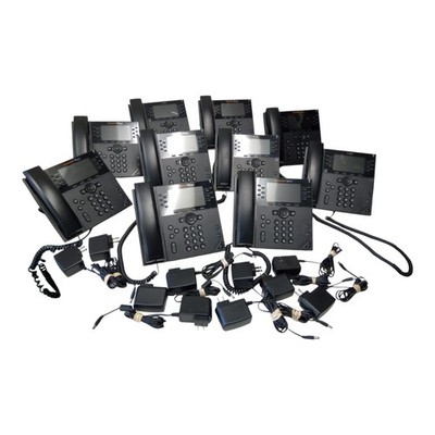 Lot Of (10) Polycom VVX 450 Business IP Phone W/Handsets & Stands