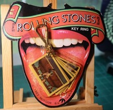 Rolling Stones Collectible Key Ring with cards 1983 Unopened