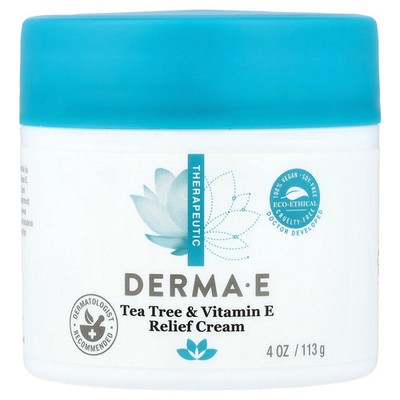 Derma E Tea Tree  Vitamin E Antiseptic Cream 4 oz 113 g Cruelty-Free,