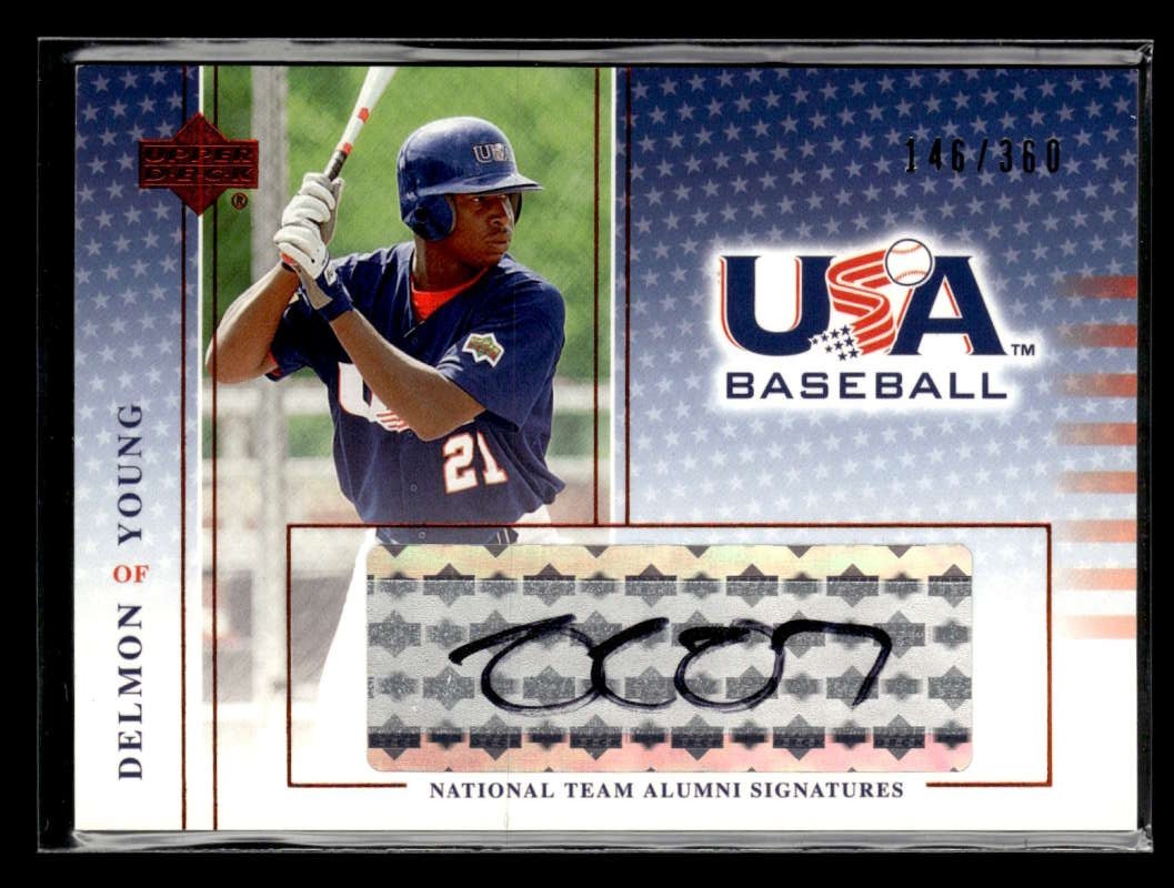 2005 Upper Deck USA Baseball Delmon Young National Team Alumni Auto /360 FX2431