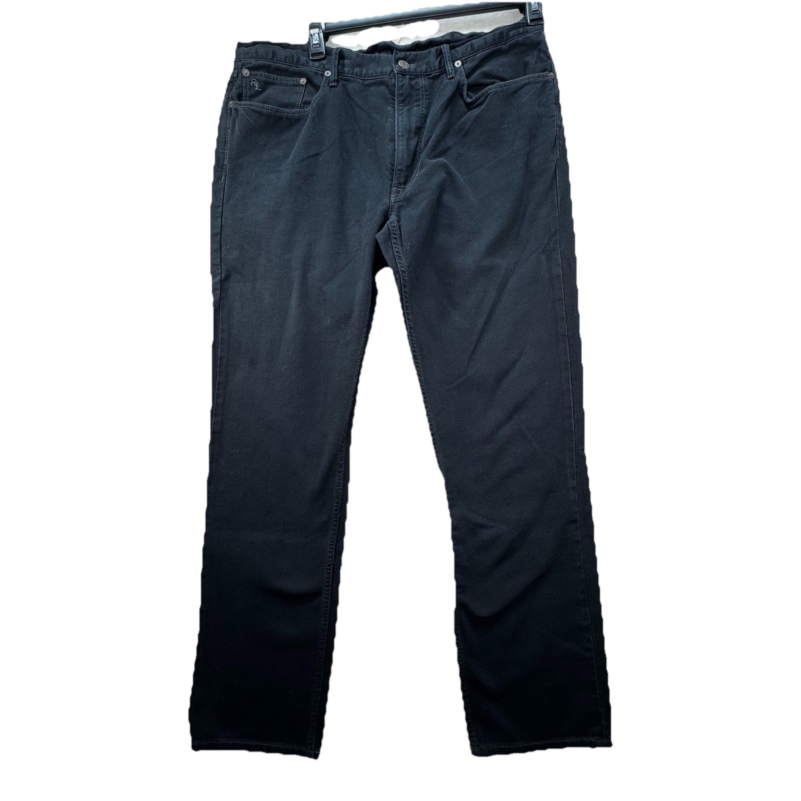 Polo Ralph Lauren Mens Jeans Size 36 x 30 Black Denim Vintage RN#41381 Straight