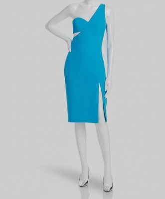 bcbgmaxazria one shoulder cutout dress Bcbgmaxazria Women's One Shoulder Cutout Dress - Blue - Size 8