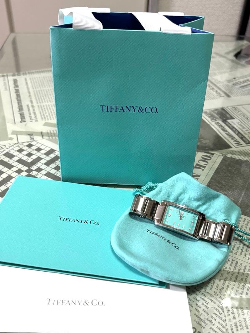 TIFFANY & Co. East West Navy Blue Dial Battery Replaced JDM JP image 2