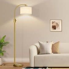   Upgraded  Dimmable Brass Floor Lamp 1200 Lumens LED Bulb Included Arc Floor