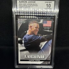 🔥 Aaron Judge 2024 Leaf Legend #LE15 Exclusive Flag CCG 10 GEM MINT