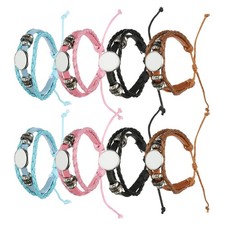 8Pcs Sublimation Blank Bracelets, Heat Transfer Bracelet, Bead Styles