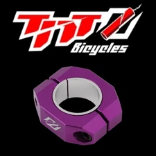 TNT Bicycles Double-Bolt BMX Seat Post Clamp - 31.8mm & 28.6mm Purple 