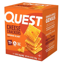 Quest Cheddar Crackers 10g Protein Made with Real Cheese Pack of 4