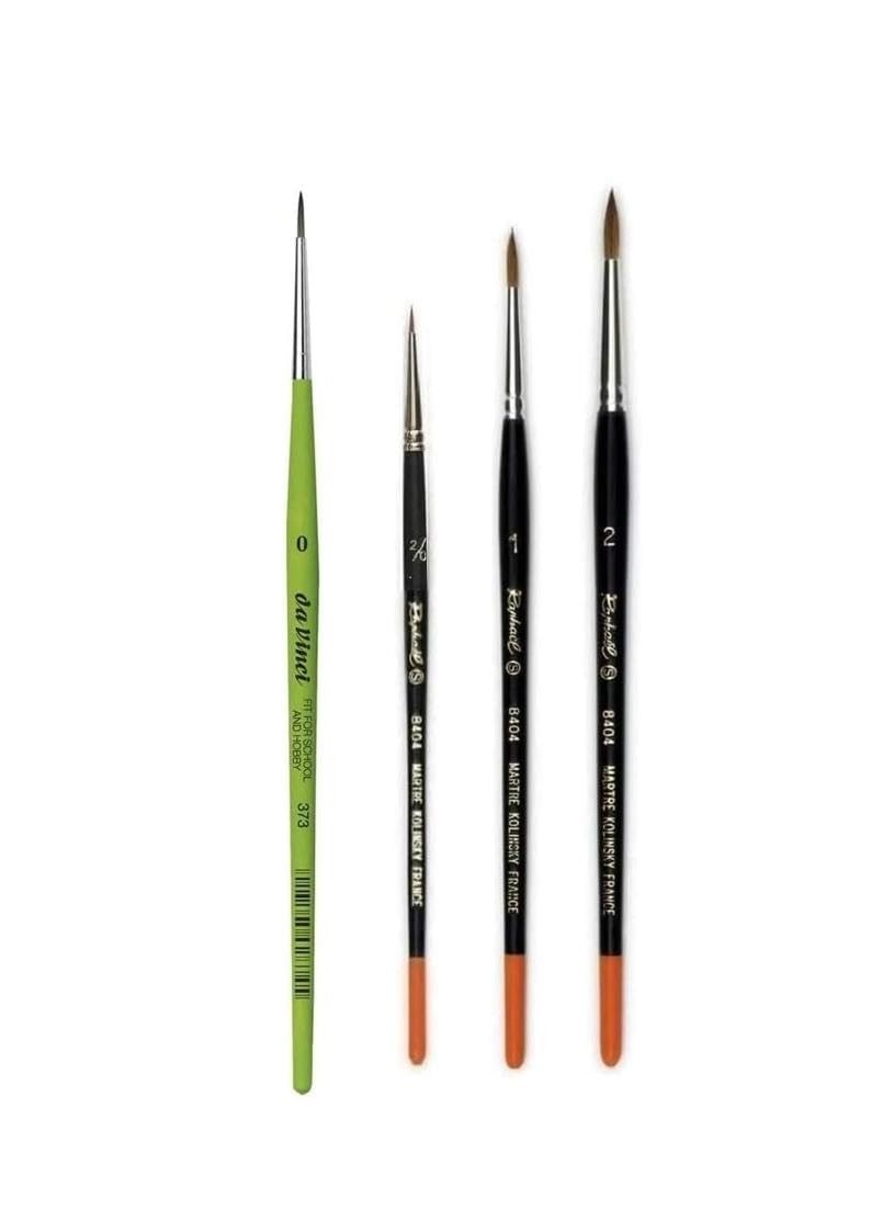 Pinceau Series 8404 Kolinsky Rouge pour peinture miniature et carnet de voyage