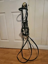 Black Dressage Full-size Bridle