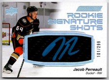 2023-24 Engrained Rookie Signature Shots JACOB PERREAULT RSS-PJ #/299 Ducks Auto