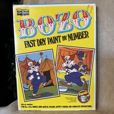 VINTAGE CRAFT HOUSE BOZO CLOWN PAINT BY NUMBER 1978 Larry Harmon Pictures