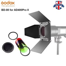Godox BD-08 Barndoor Kit with Grid Color Filters for AD400Pro AD400ProII Flash
