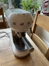 Smeg ECF01WHUK Retro Automatic Espresso Coffee Machine, White
