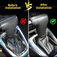 Black Leather Shifter Shift Boot Cover For 2005-2011 Hummer H3 Automatic Replace