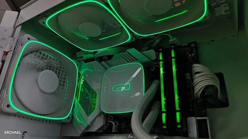 Eskimo Junior - 360mm AIO CPU Liquid Cooler- 3xRGB Squama 2503W White/ USA - Afbeelding 6 van 8
