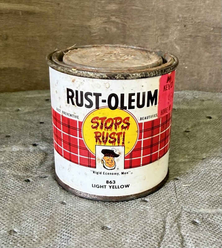 Vintage Rust-Oleum Light Yellow 1/2 Pint Can - Evanston
