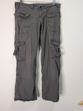 Vintage Y2K Cargo Pants Sz 30 Baggy Grunge Khaki Gorpcore Lowrise Granola Girl