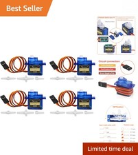 Precision 9g SG90 Micro Servos - 0.1s Response for RC Airplanes  Boats 4pcs 