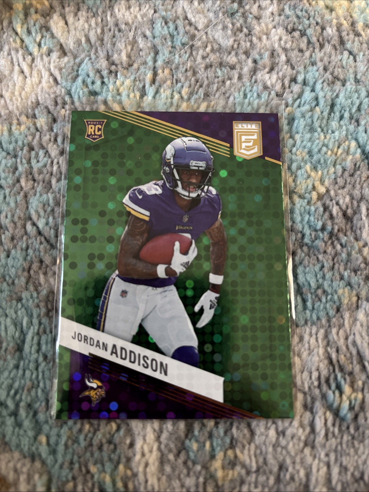 2023 Panini Donruss Elite - Rookies Jordan Addison #157 Green Disco (RC)