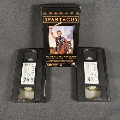 Vintage Spartacus VHS Tape Set 3 Hrs 16 Mins PG-13 MCA Universal Kubrick