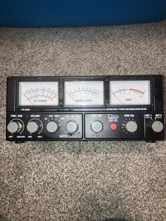 HP 5000 Ham/CB Radio SWR/Power/Mod Meter 2 Ant Input Backlight Meter Untested