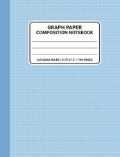 Graph Paper Composition Notebook: Quad Ruled 5x5, Grid Paper 9.75 x 7.5 Inch, 10