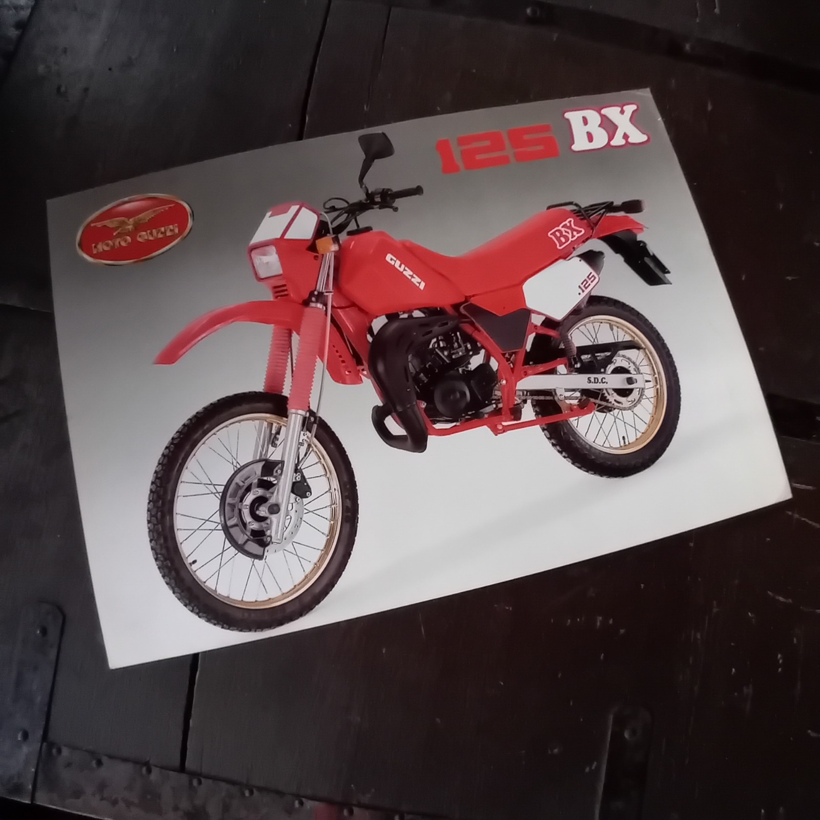 Depliant originale Moto Guzzi 125 BX - Brochure Vintage 1980s -enduro Off Road