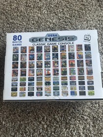 SEGA Genesis Classic Black Game Console with 80 Preloaded Games w/Sonic Hedgehog