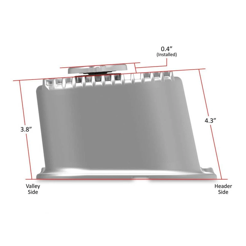 Holley 241-150 Tall M/T Valve Covers, BBC Engines, Natural Cast - Image 3 of 4