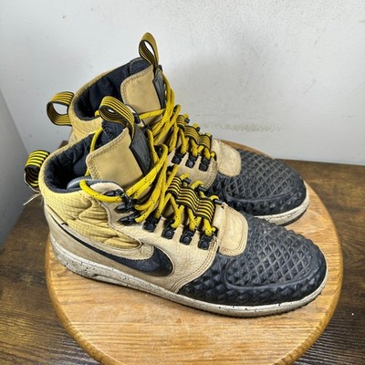 Nike Air Force 1 High Lunar Force Men's Wheat Black Boots Size 11 918882-701