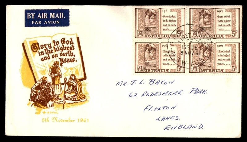 Mayfairstamps Australia FDC 1961 Holy Family Hymn First Day Cover aaz_71229