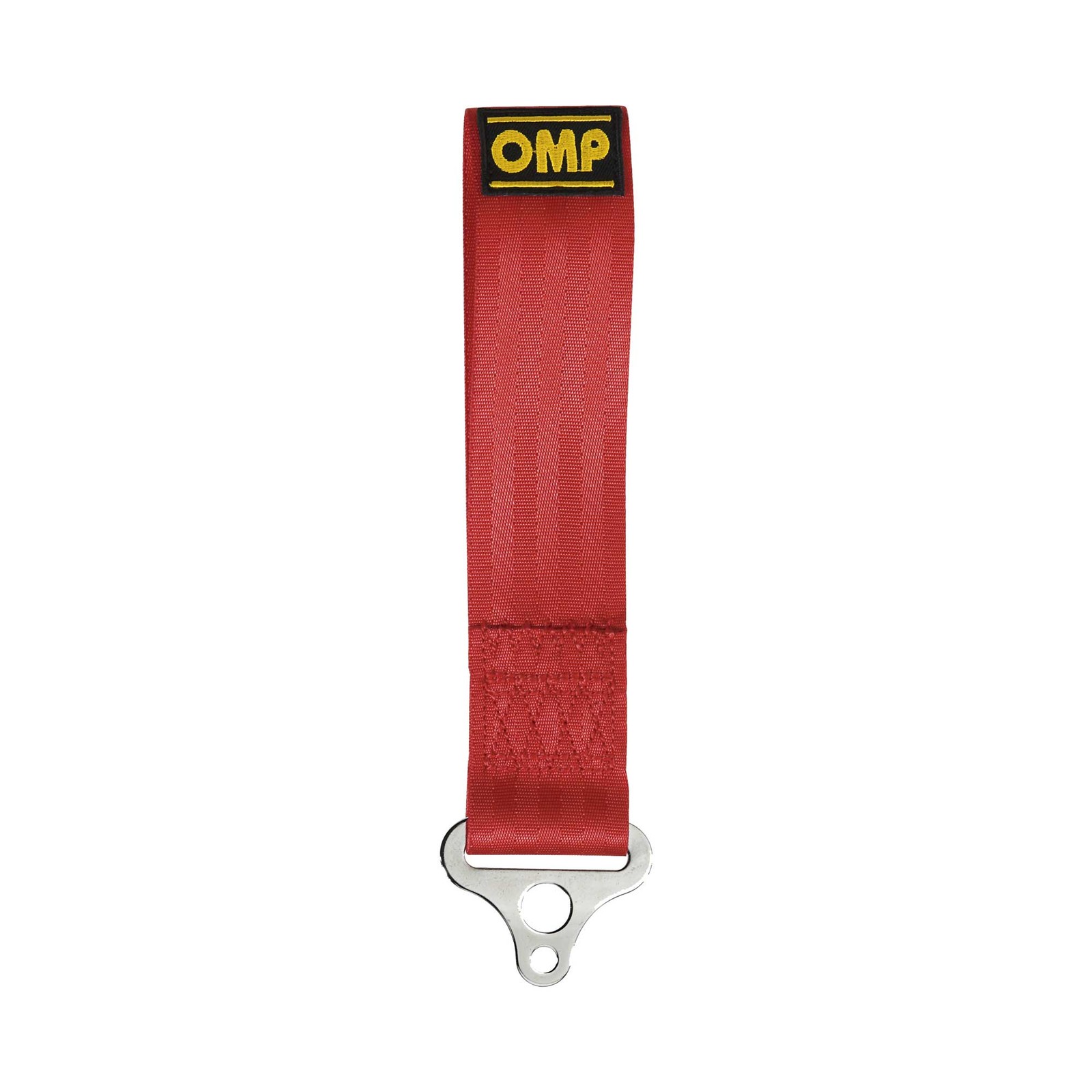 OMP Fixed Tow Strap, Red - 14mm Mounting Hole (Motorsport / Race)