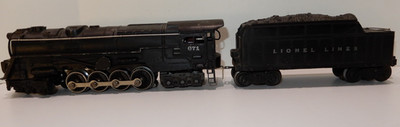 LIONEL Postwar #671 Turbine with 671W Whistle Tender - Runs Great