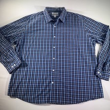 Amazon Essentials Men’s long-sleeve dress shirt, Lt Blue/Navy/White Plaid, XXL