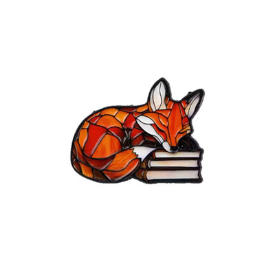 Red Fox Anstecker Revers Pin Cartoon Badge Anstecknadel Anime Fuchs Emaille