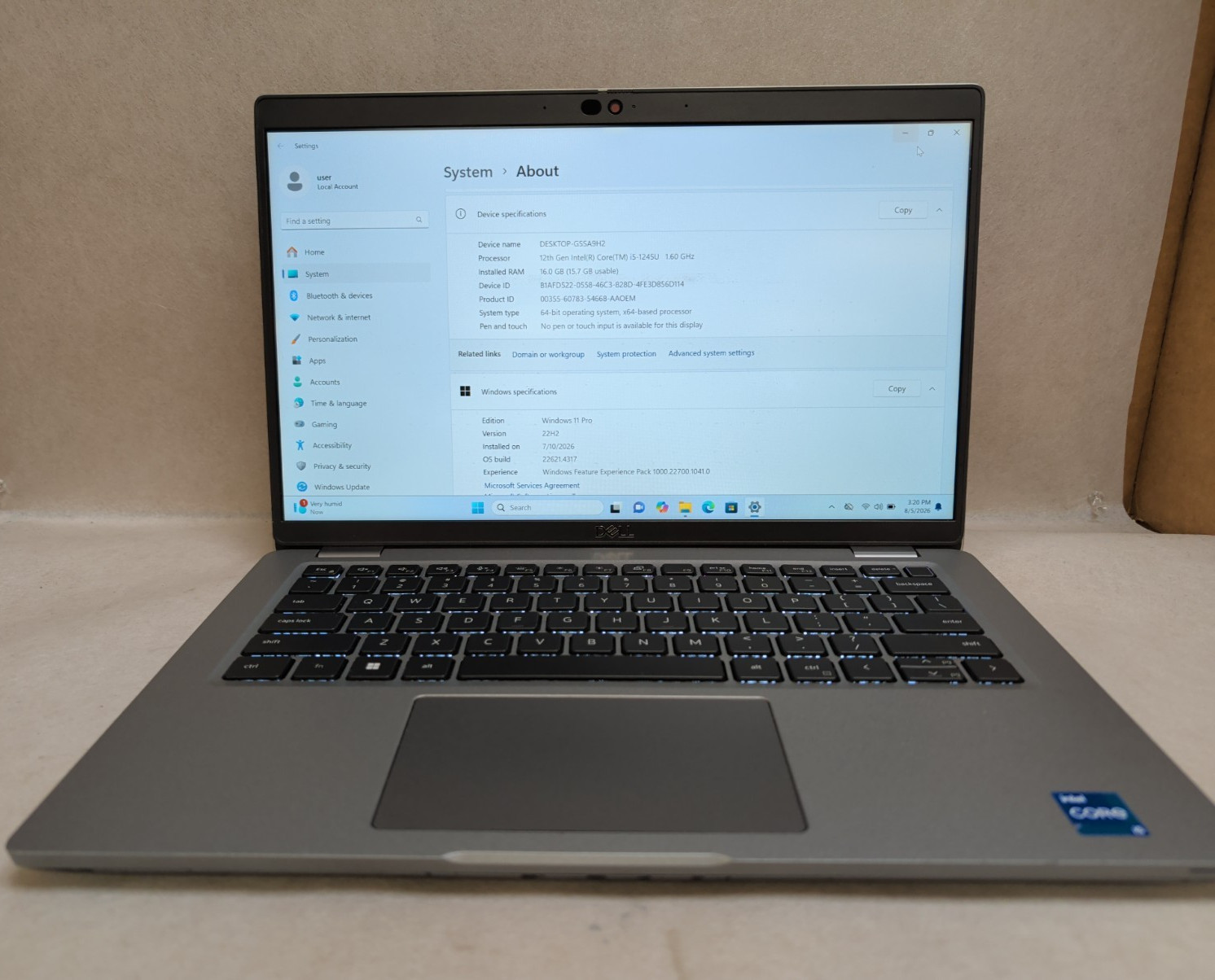Dell Latitude 5430, 14-Inch Laptop, with Intel Core i5-1245U, Windows 11 Pro