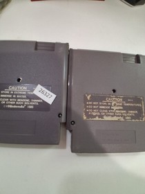 2 Nintendo family video games NES Snak Rattle n Roll +Silent Service  26327 wt12