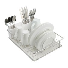 304 Stainless Steel Dish Drying Rack with Diatomaceous Earth Drainboard  Rem...