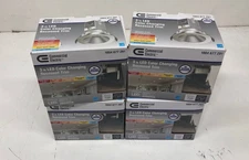 4PK Commercial Electric 3 in. LED Canless Recessed Light Brushed Nickel Trim