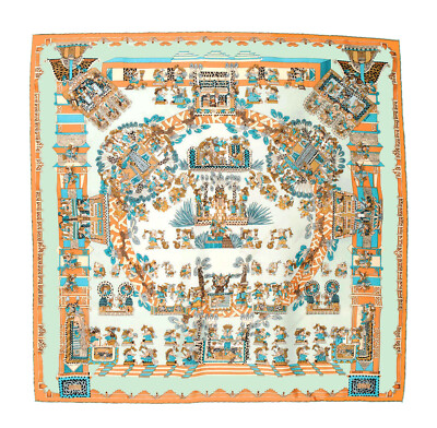 Hermes Scarf Astres et Soleils Marvelous in Box 1994 Vintage by