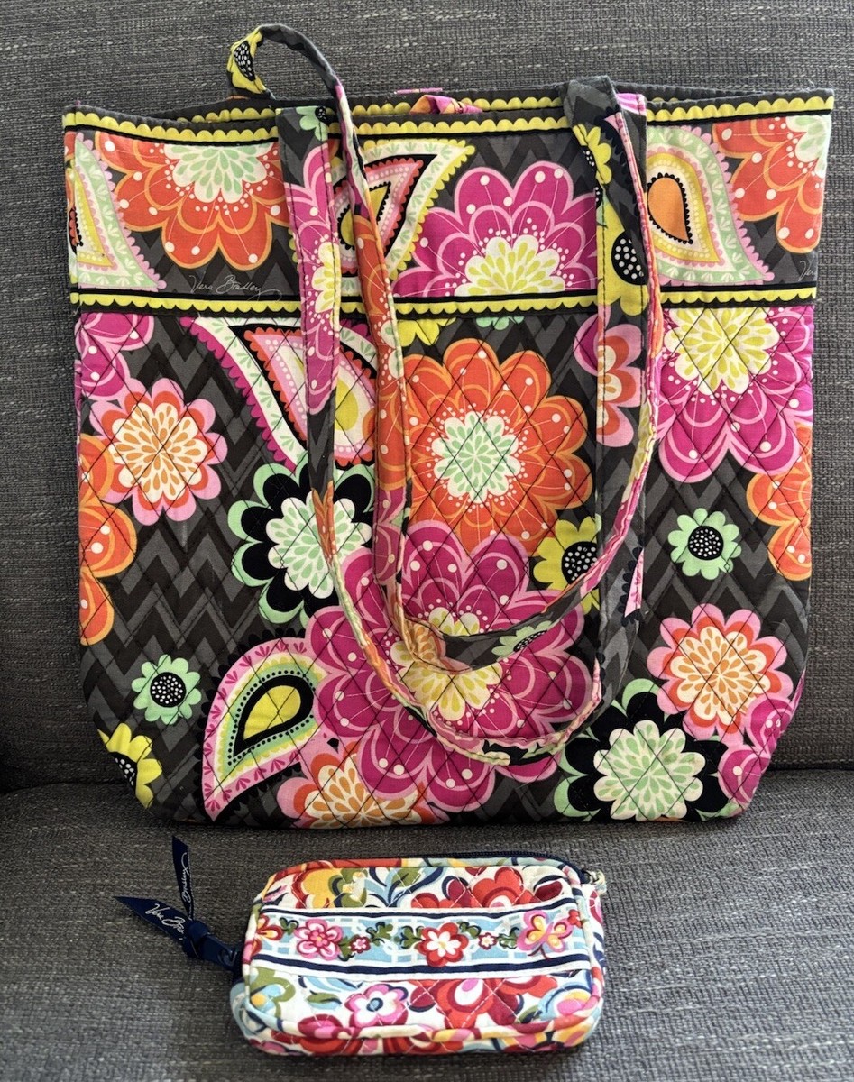 Vera Bradley Shoulder Bag Toggle Closure Cosmetic Bag Wallet Zip Ziggy  Zinnia