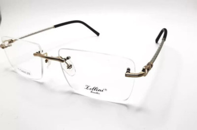 Zellini Lunettes 16082 C1 Gold Titanium Rimless Eyeglasses Frames 57-18-140