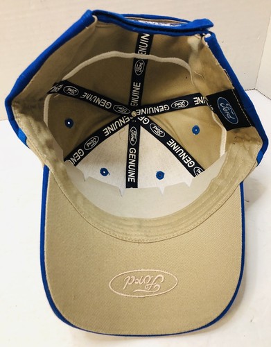 Ford Label Embroidered Logo Tan Trucker Hat Cap Officially Licensed New - Picture 5 of 6